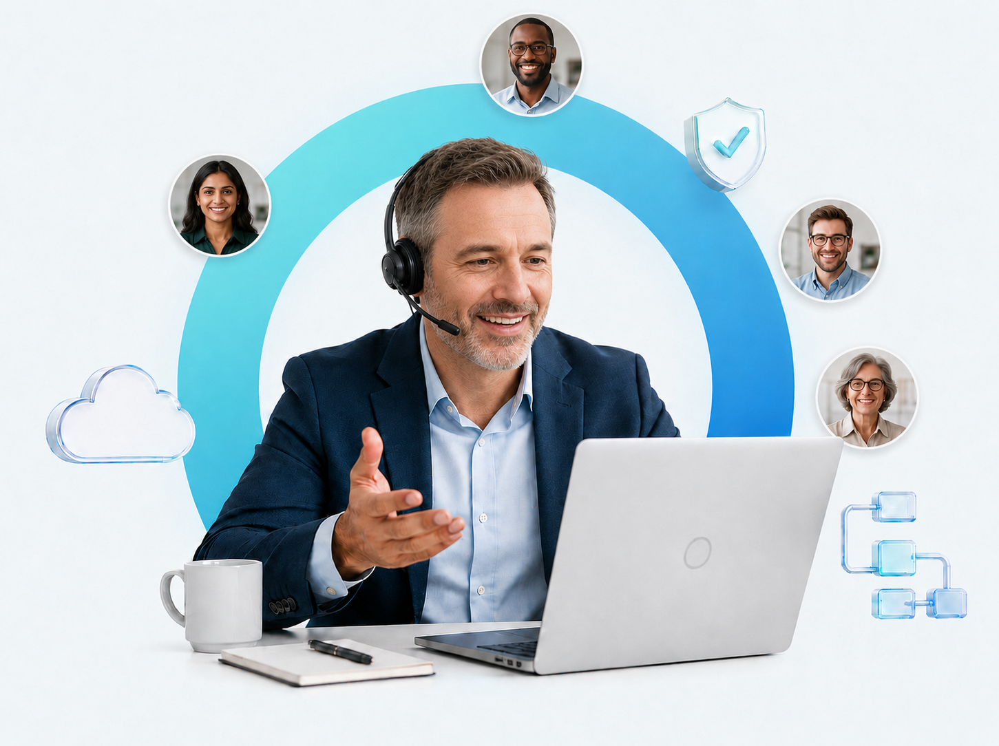 Nexa consultant supporting connected small-business teams through digital technology